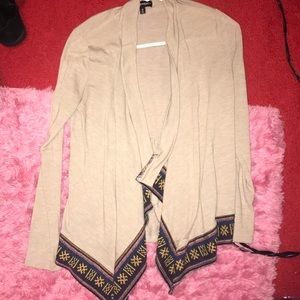 tan cardigan